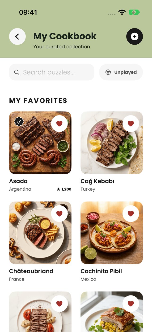 ZEST PUZZLE app screen